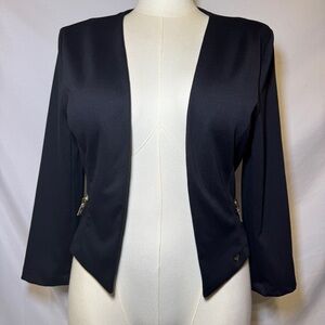 Guess Black Cropped Blazer‎ Jacket With Gold accents